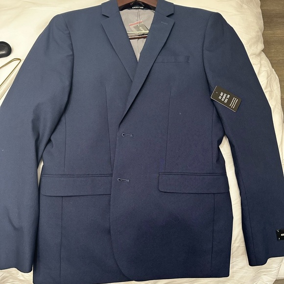 EXPRESS Extra Slim Navy Wool-Blend Modern Tech Suit NWT - Picture 9 of 15